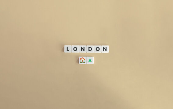 London property market value increasing concept