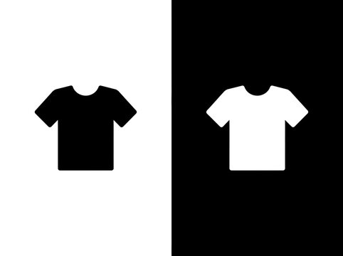 T shirt outline and black fill icon set with clothing textiles shopping wardrobe