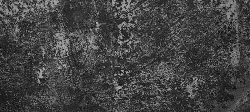 Grunge black gray grey scratched stone concrete texture wall wallpaper tiles background panorama banner