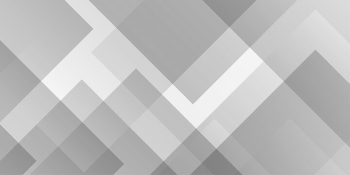 White and gray gradient overlap triangle cube technology brochure diamond web design. minimal rectangle white web material triangle overlay tech element transparent layers banner template background