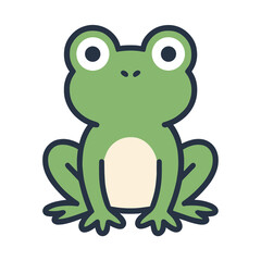 Naklejka premium Cartoon frog illustration