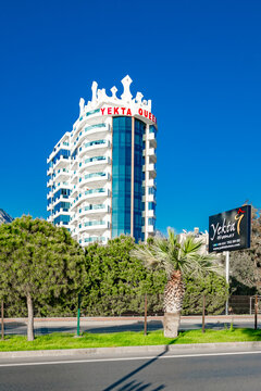 Alanya, Turkey &ndash; april 17, 2025: Yekta Queen, apartments along the coast