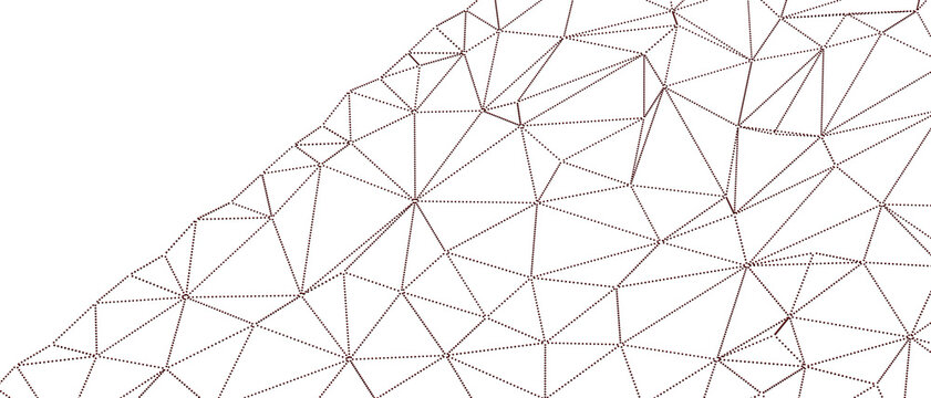 Abstract connection of dots forming geometric shapes and lines creating a network.