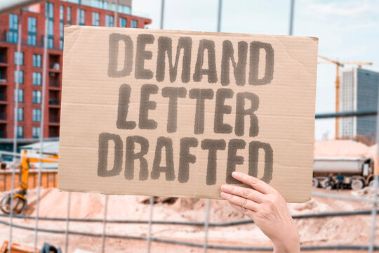 "Demand letter drafted" Written notice starts the legal process. DRAFTED. NOTICE. LEGAL. PROCESS. WRITTEN.