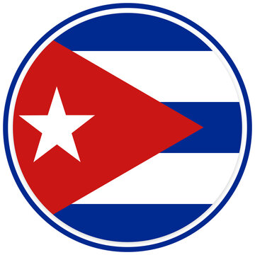 Cuba Flag Circle Badge Icon Transparent