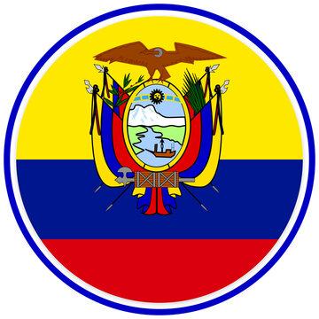 Ecuador Flag Circle Badge Icon Transparent