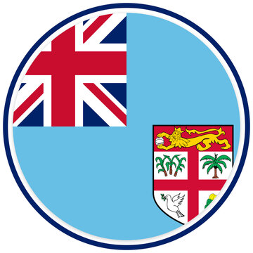 Fiji Flag Circle Badge Icon Transparent