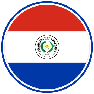 Paraguay Flag Circle Badge Icon Transparent
