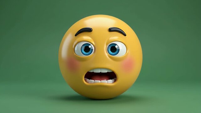Scared emoji face with wide eyes and open mouth