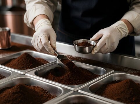 Ground Coffee Quality Inspection During Industrial Production