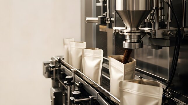 Automated Ground Coffee Packaging on an Industrial Production Line