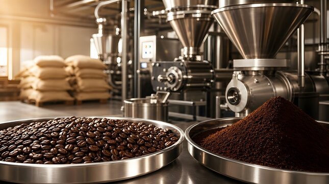 Industrial Coffee Grinding and Powder Production Line