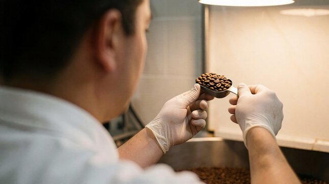 Quality Control Inspection of Coffee Beans