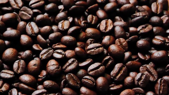 Roasted Coffee Beans Dolly Shot