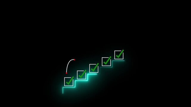 Checklist mark arrow and task progress tracking concept on transparent background. Productivity, goal setting, and efficient project management. on alpha transparent background