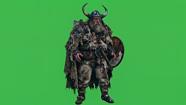 Viking Huscarl Standing Guard.
