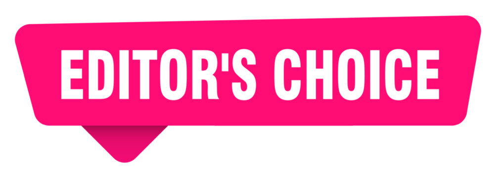 editor's choice magenta sticker isolated on transpatent background. editor's choice sign