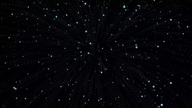  shine in the sky, animation, Cosmic moving and glowing stars with colorful novae. footage.Spaceship flying through clouds and star field in open space