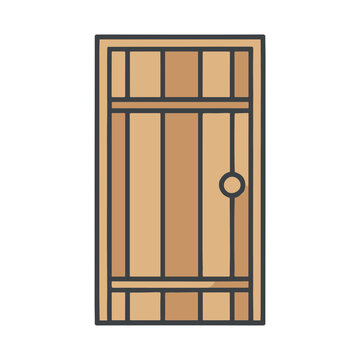 Wooden Door Illustration