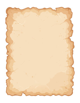 aged parchment paper with torn and burnt edges, a blank canvas vector