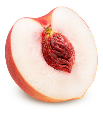 Fresh orange peach isolated on a white background, with clipping path, gourmet beverage branding, and premium food packaging design.