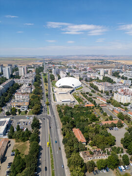 Aerial View of Arena Burgas Sports Hall and Concert Venue in Bulgaria