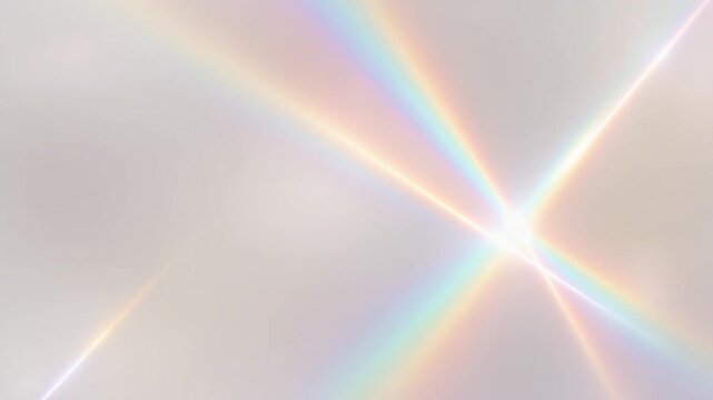 Dreamlike Abstract Light Background with Soft Translucent Rainbow Prism Beams Intersecting, Cinematic Full HD Motion Graphic Overlay