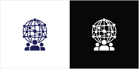 Obraz premium Global Teamwork and Connectivity Concept Icon