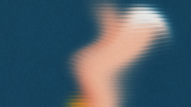 Deep teal grainy, luminous flowing stylized open hand shape, horizontal ribbed light streaks, serene spiritual backdrop, ideal for mindful branding.