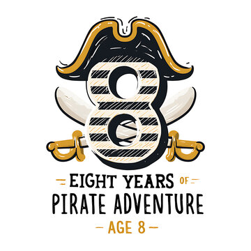 Celebration of eight years of pirate adventures during Talk Like a Pirate Day party