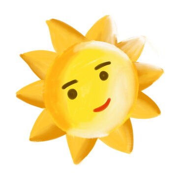 happy sun cartoon
