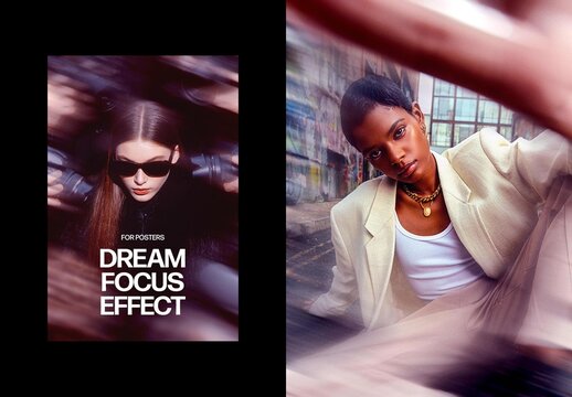 Vertical Dream Focus Photo Effect For Poster And Print Design