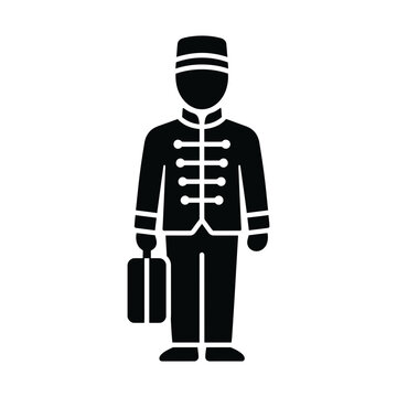 hotel bellhop glyph icon