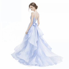 Fototapeta premium Elegant Pastel Watercolor Evening Gown Fashion Collection