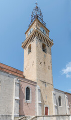 Fototapeta premium Saint Jerome cathedral bell tower, Digne, France