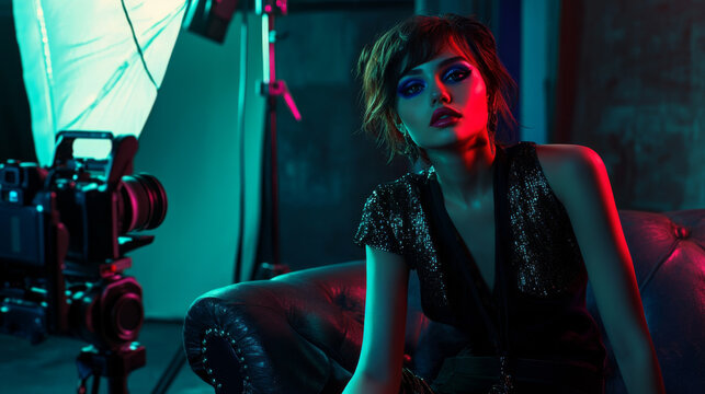 Behind-the-Scenes of a Stylish Cinematic Photoshoot