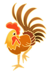rooster isolated on white background © Phuoc Nguyen