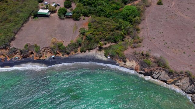Aerial View Of Playa Negra - Black Sand Beach In Vieques, Puerto Rico.