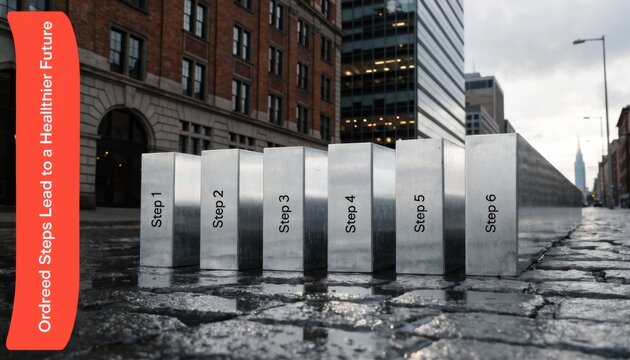 Structured arrangement of six parallel smooth brushed aluminum steps 20260529 gigapixel high fidelity v2 6x