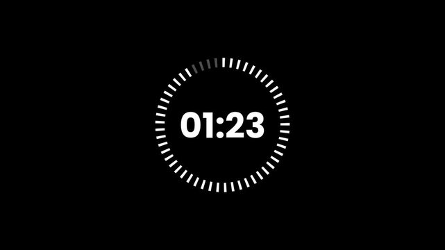 	
90 sec countdown timer animation, Ninty second countdown timer in 1 minute, 1:30 seconds countdown animation in 60 sec on transparent background in 4k with alpha channel.	

