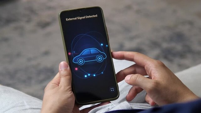Connected vehicle security detects an external wireless threat, isolates the suspicious connection and restores protection in a real-time automotive cybersecurity sequence.