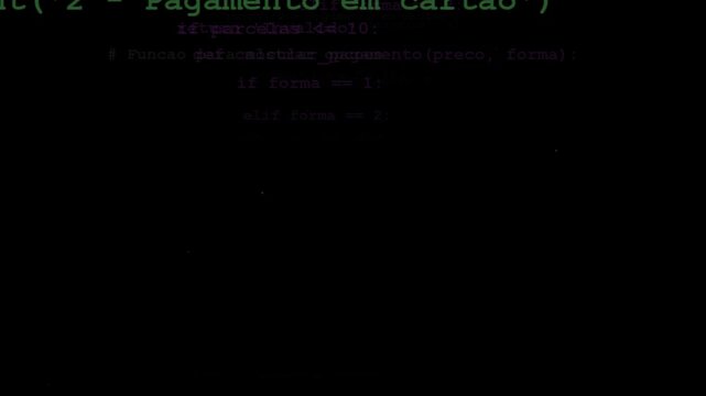 Floating Programming Code Animation in 3D Space