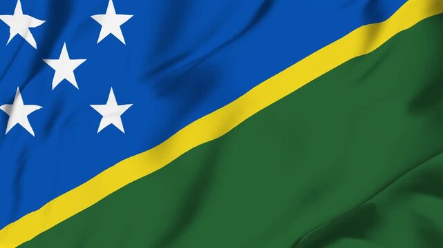 Solomon islands waving flag looping seamless for identity news politics sports campaign background