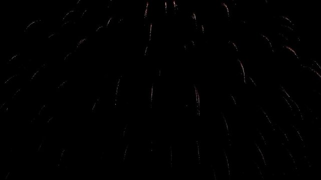 Firework Burst Illuminating Dark Night Sky with Radiant Golden Glowing Trails