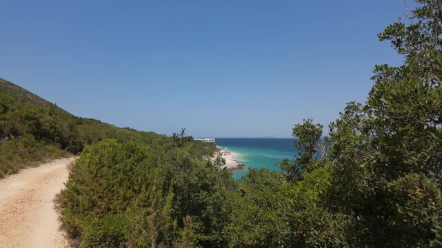 Static shot of one of the beaches in Karaburun peninsula