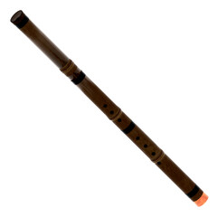 3d Render Traditional Wooden Flute Wind Instrument with transparent background © Ricardo