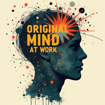Creative Brainstorming Concept Illustration depicting Original Mind at Work with Artistic Splash Effects