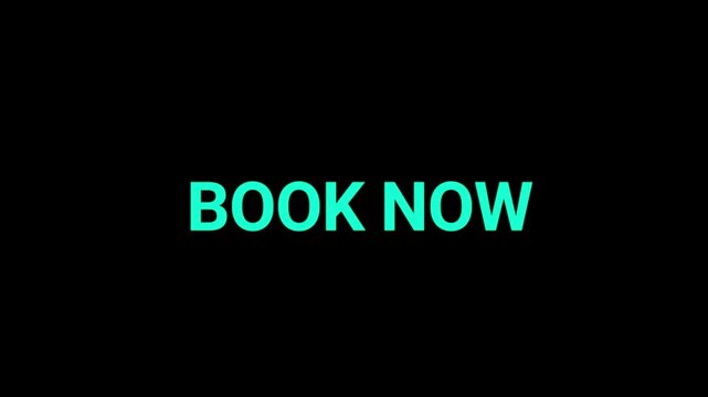 Booking call to action rendered in glowing green text provides a clear directive for users to finalize their travel plans.