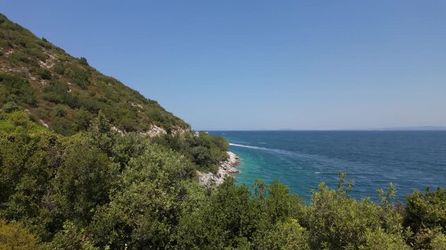 Blue and turquoise waters on Karaburun peninsula