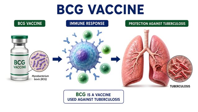 BCG Vaccine and Tuberculosis Prevention &ndash; Medical Education Infographic